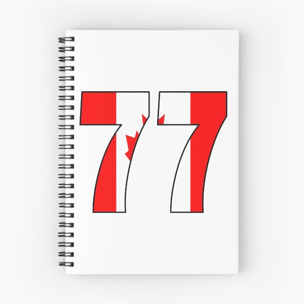 Item preview, Number 77 with Canadian flag on the background designed and sold by AllShirts21.