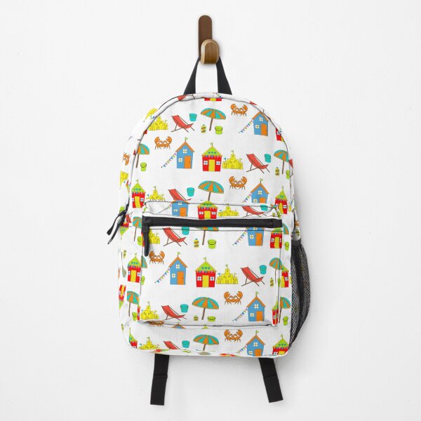 Item preview, BeachWear Pattern with  Beach Huts, Sand Castles and Crabs, Holiday designed and sold by enigma3a.