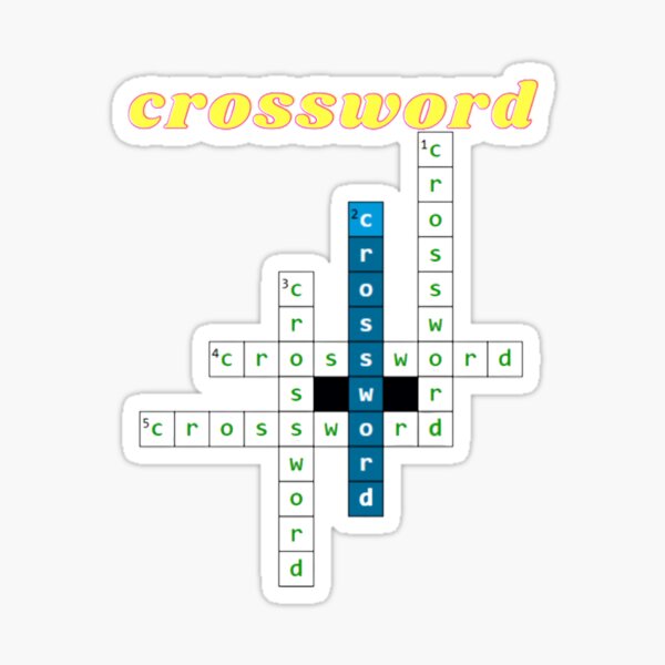 crossword Sticker for Sale by finyou1504 Redbubble