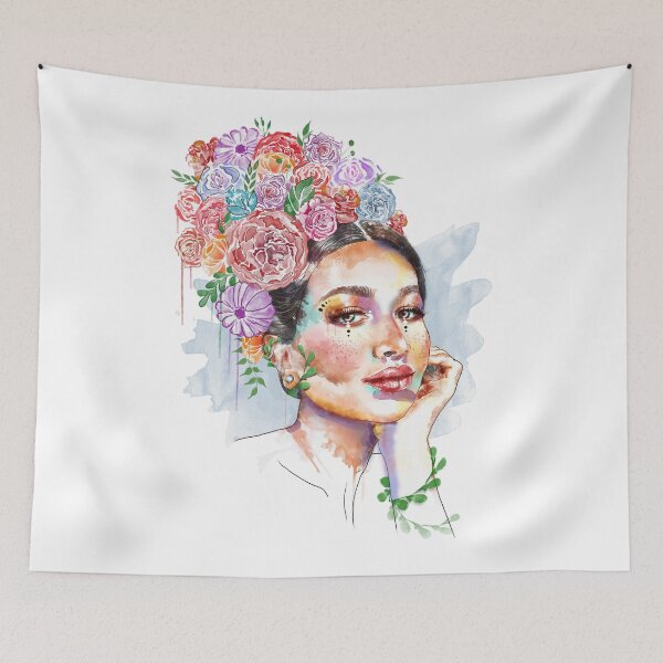 Item preview, Floral Golden Goddess art designed and sold by AznavourByKarin.