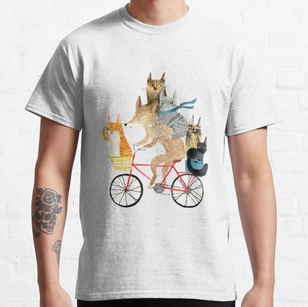 Dog and cats cycling Classic T-Shirt