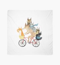 Dog and cats cycling Scarf