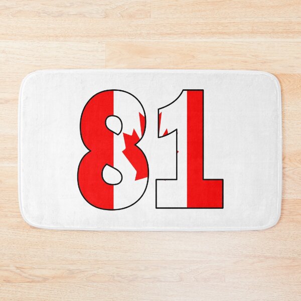 Item preview, Number 81 with Canadian flag on the background designed and sold by AllShirts21.