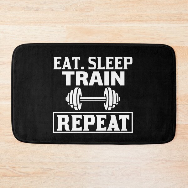 Item preview, Eat Sleep Train Repeat Funny Fitness Sport Quotes designed and sold by Trenddesigns24.