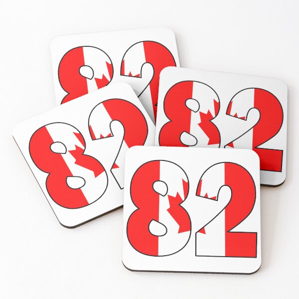 Item preview, Number 82 with Canadian flag on the background designed and sold by AllShirts21.
