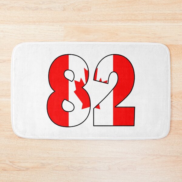 Item preview, Number 82 with Canadian flag on the background designed and sold by AllShirts21.
