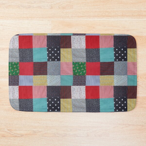 Item preview, unique and quirky vintage fabric colorful cottagecore patchwork  designed and sold by pollywolly.