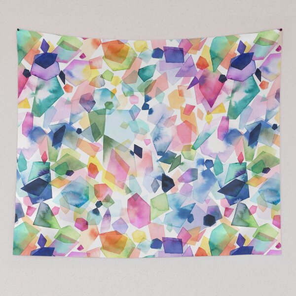 Item preview, Colorful Watercolor of Crystals, Minerals, Gems, Diamonds and precious stones designed and sold by ninoladesign.