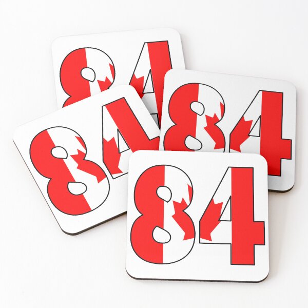 Item preview, Number 84 with Canadian flag on the background designed and sold by AllShirts21.