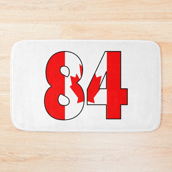 Item preview, Number 84 with Canadian flag on the background designed and sold by AllShirts21.