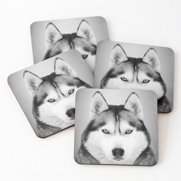 Item preview, Siberian Husky dog - BW Vintage - D40 designed and sold by DecoVintage.