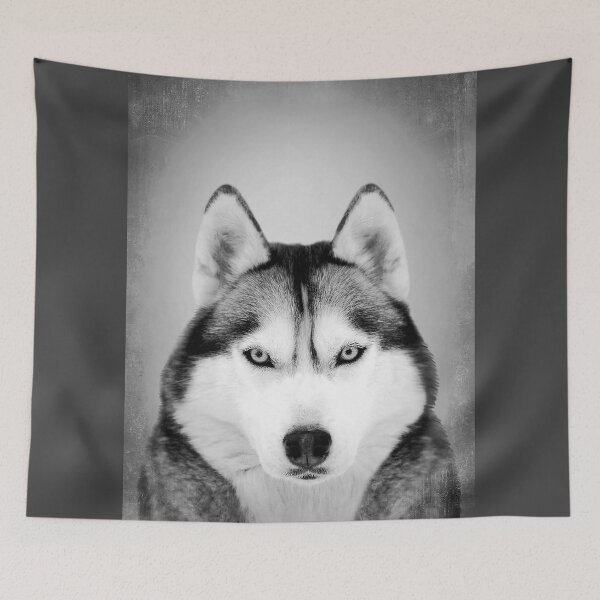 Item preview, Siberian Husky dog - BW Vintage - D40 designed and sold by DecoVintage.