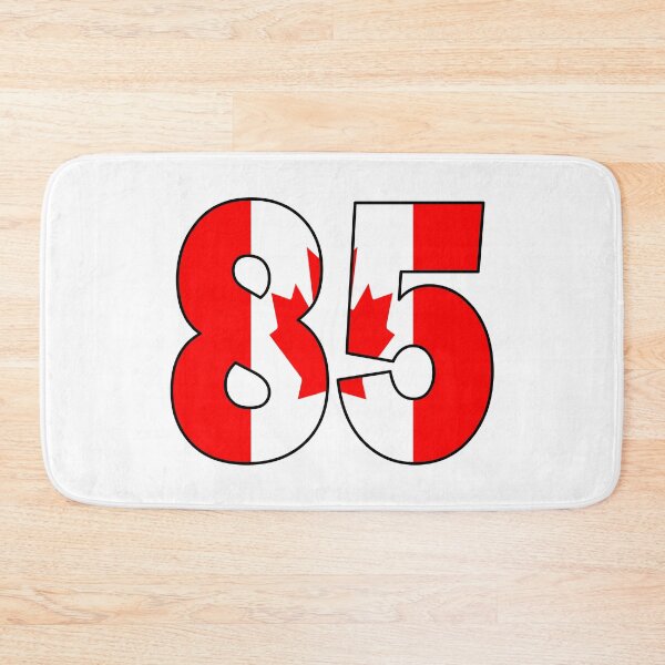 Item preview, Number 85 with Canadian flag on the background designed and sold by AllShirts21.