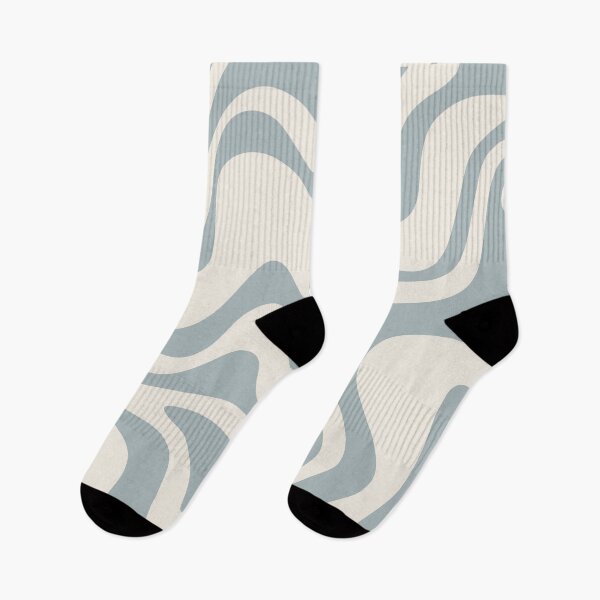 Item preview, Liquid Swirl Contemporary Abstract in Light Blue-Grey and Cream designed and sold by kierkegaard.