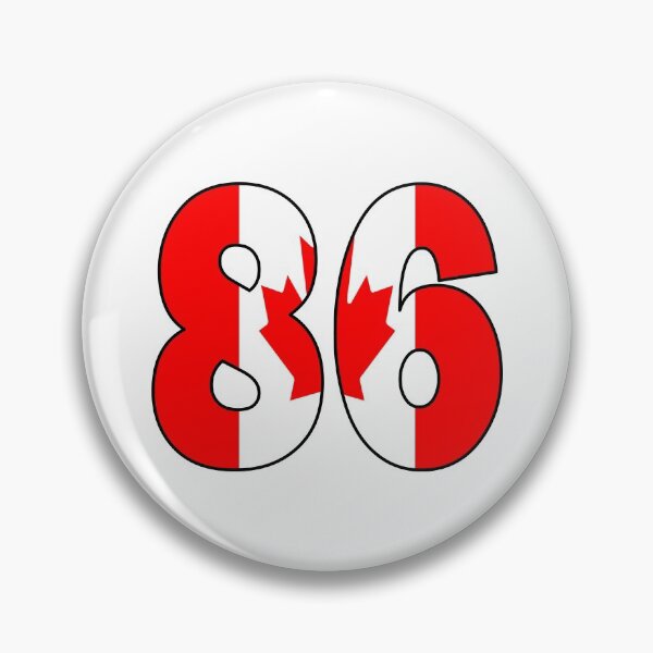 Item preview, Number 86 with Canadian flag on the background designed and sold by AllShirts21.
