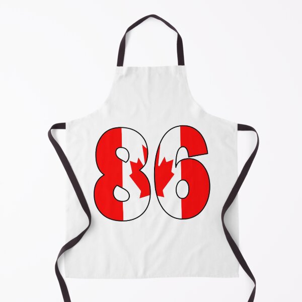 Item preview, Number 86 with Canadian flag on the background designed and sold by AllShirts21.