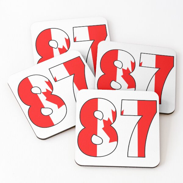 Item preview, Number 87 with Canadian flag on the background designed and sold by AllShirts21.