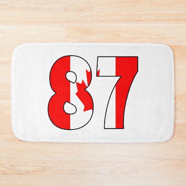 Item preview, Number 87 with Canadian flag on the background designed and sold by AllShirts21.