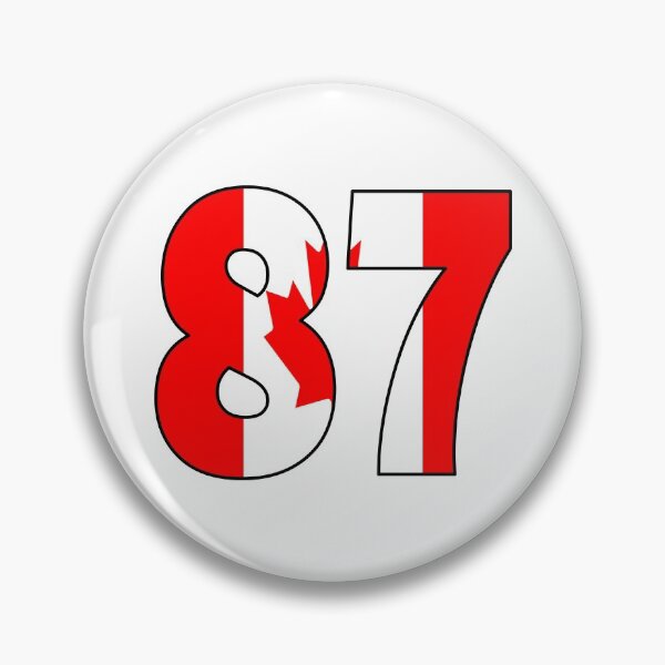 Item preview, Number 87 with Canadian flag on the background designed and sold by AllShirts21.