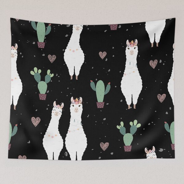 Item preview, Lama, alpacas cactus Pattern designed and sold by MHabeeb.