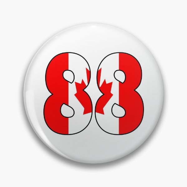 Item preview, Number 88 with Canadian flag on the background designed and sold by AllShirts21.