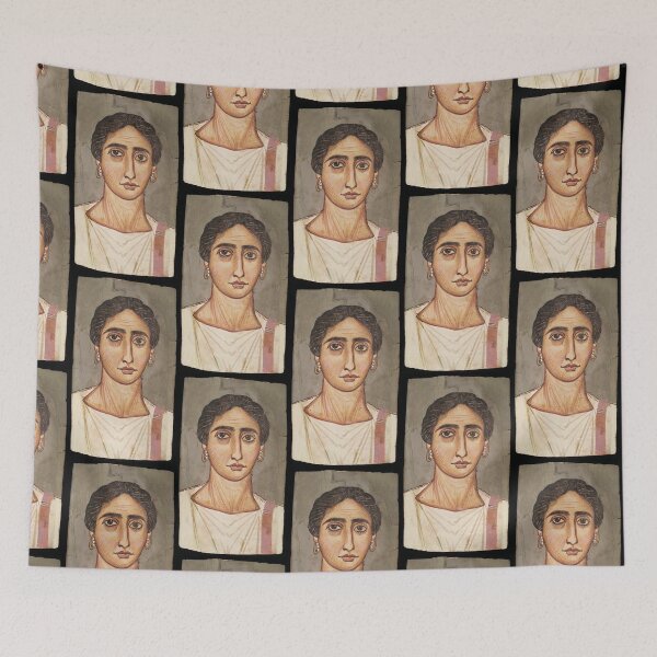 Item preview, Fayum mummy portrait ancient Egypt woman designed and sold by The-Roman-Lady.