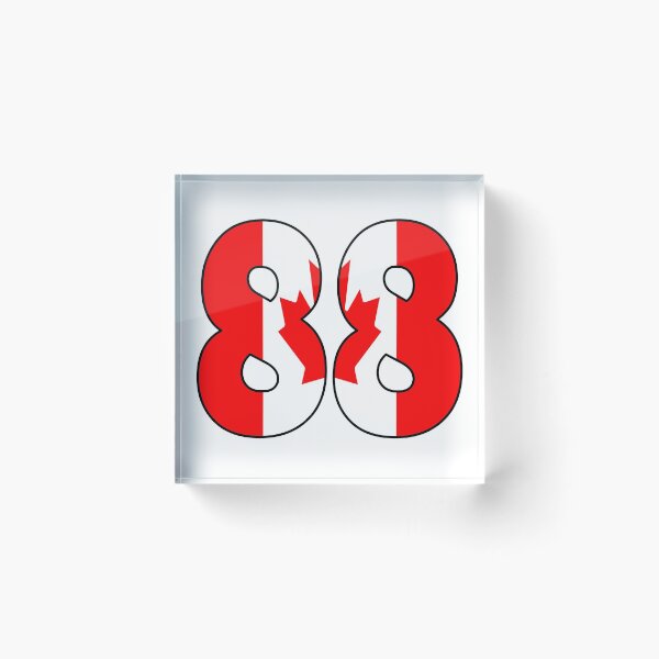 Item preview, Number 88 with Canadian flag on the background designed and sold by AllShirts21.