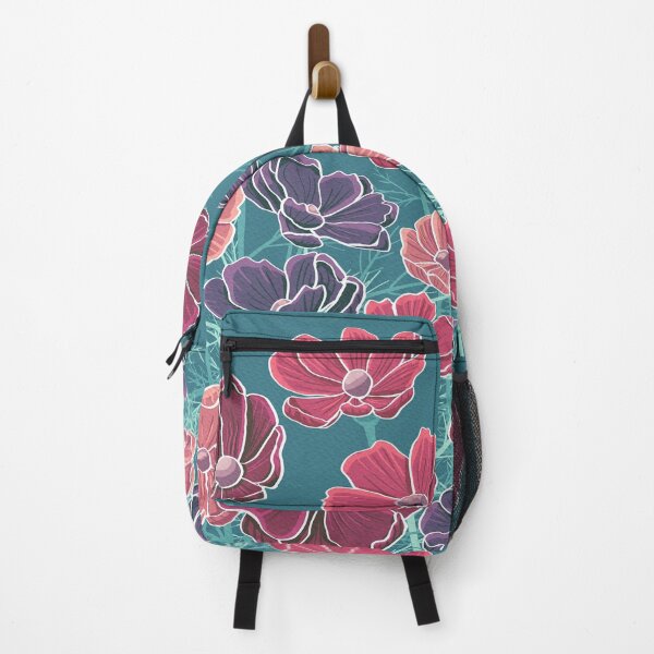 Item preview, Cosmos Flower Print - Pink and Teal palette designed and sold by MadebyCRO.