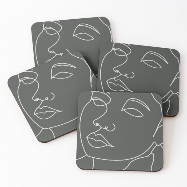 Item preview, Slate Space - Line art woman face designed and sold by bellatierra.