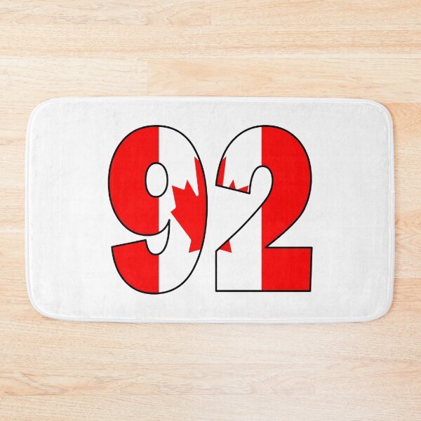 Item preview, Number 92 with Canadian flag on the background designed and sold by AllShirts21.