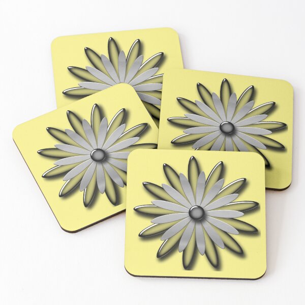 Item preview, Gray flower on yellow designed and sold by Ninaeva.
