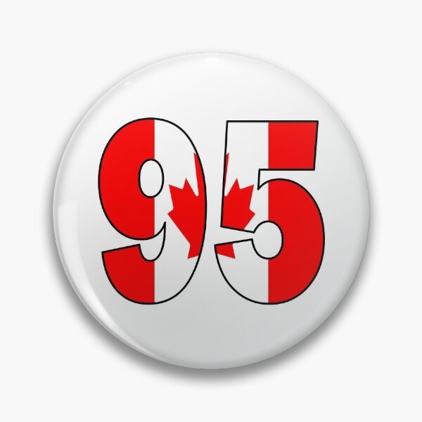 Item preview, Number 95 with Canadian flag on the background designed and sold by AllShirts21.