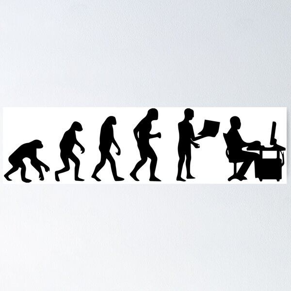 Item preview, Human Evolution to Computers 2021 design designed and sold by OxmatDesign.