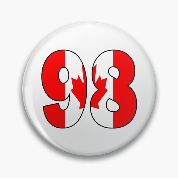 Item preview, Number 98 with Canadian flag on the background designed and sold by AllShirts21.