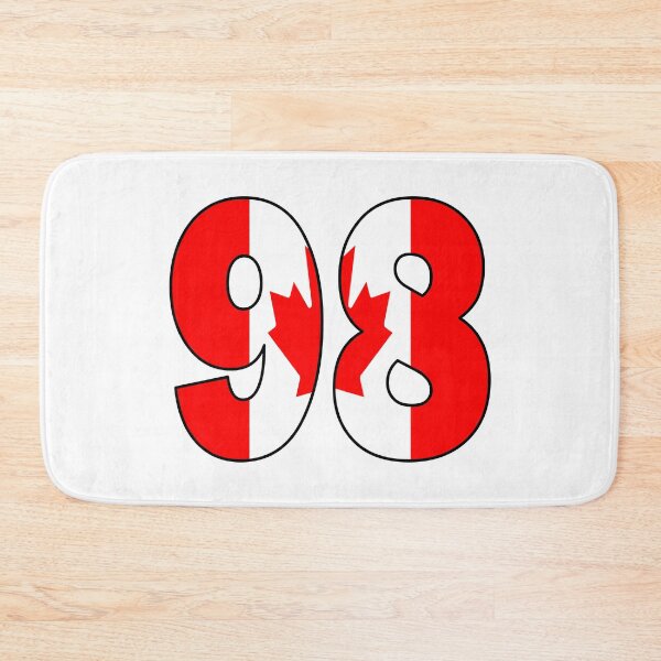 Item preview, Number 98 with Canadian flag on the background designed and sold by AllShirts21.