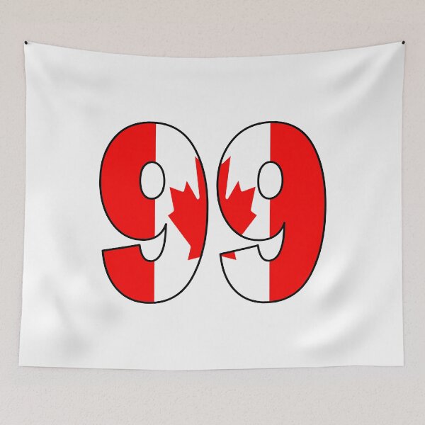 Item preview, Number 99 with Canadian flag on the background designed and sold by AllShirts21.