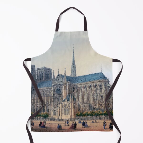 Item preview, Restored Painting of Notre Dam with Sunset designed and sold by billduncan.