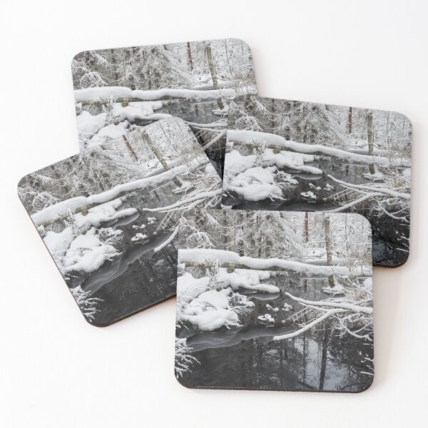 Item preview, Soft snow and icy black water designed and sold by Jouko Lehto Photography.
