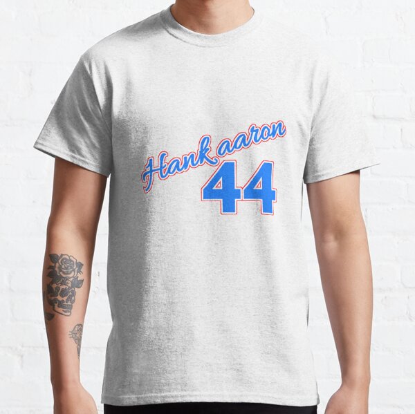 Custom Hank Aaron Number 44 T-shirt By Metrotp - Artistshot