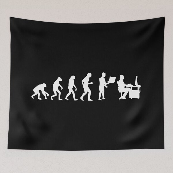Item preview, HUMAN EVOLUTION TO COMPUTERS 2021 DESIGN designed and sold by OxmatDesign.