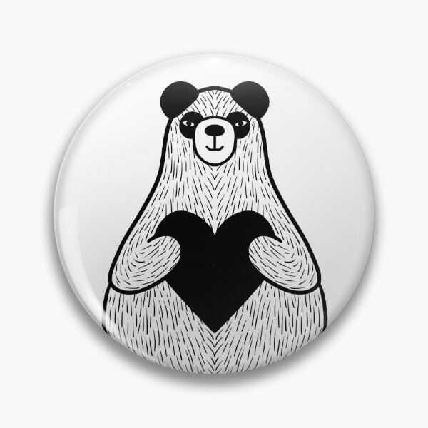 Item preview, Bear With Heart (B&W) designed and sold by htimagery.