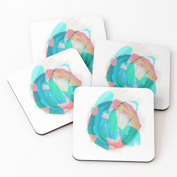 Item preview, Good things are coming...   ~ acrylic digital rainbow neon pink and blue abstract  designed and sold by K Strachan.