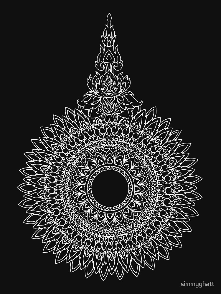 White Jai Yen | Japanese & Thai Motif Mandala by simmyghatt