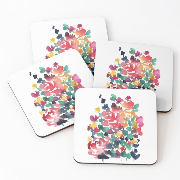 Item preview, Colorful Abstract Watercolor Flowers 20, colorful Bouquet Illustration designed and sold by Ana Moguš.
