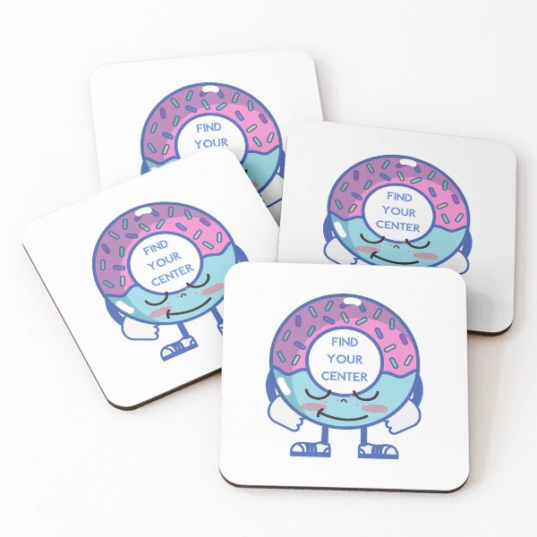 Item preview, Find your center funny donut quote positive self designed and sold by Gotafeeling.