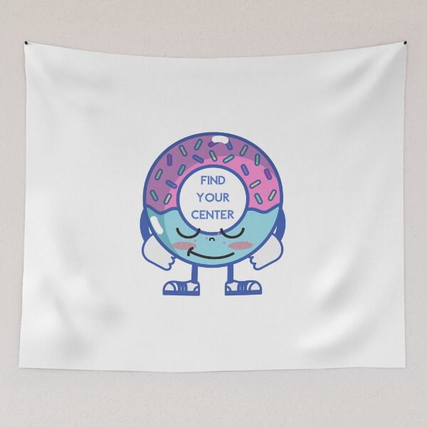 Item preview, Find your center funny donut quote positive self designed and sold by Gotafeeling.