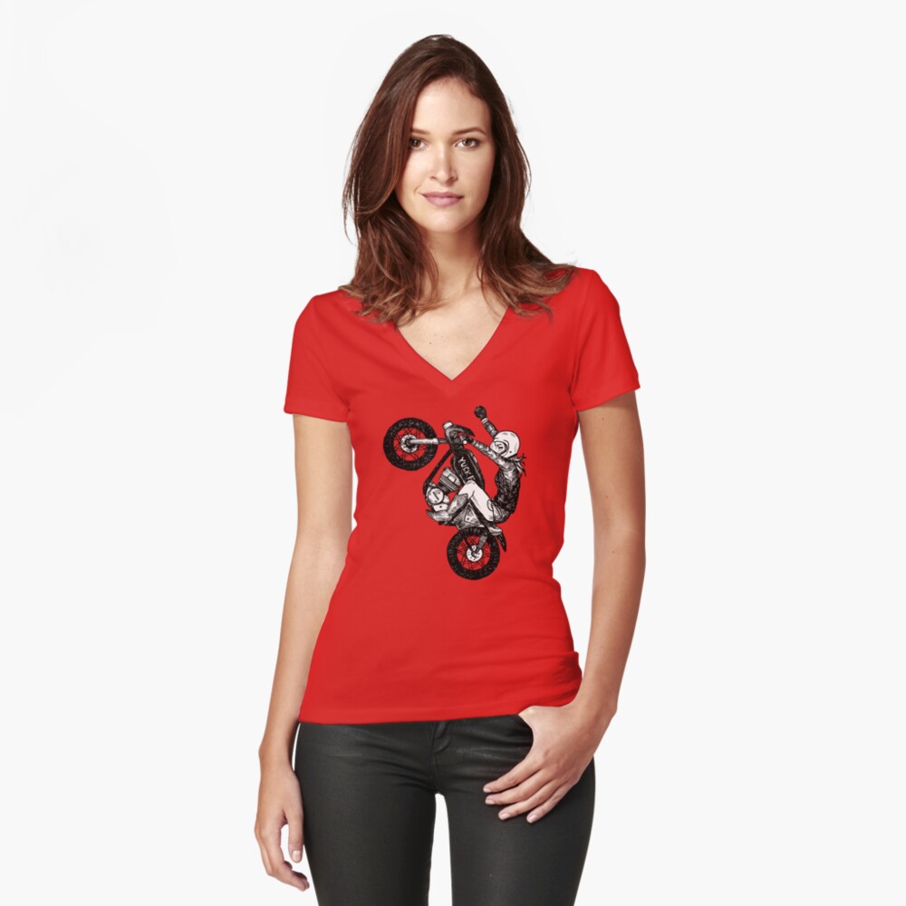Item preview, Fitted V-Neck T-Shirt designed and sold by blindthistle.