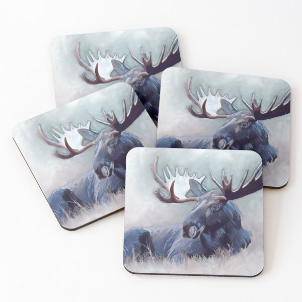 Item preview, Majestic Moose Painting designed and sold by The Willow Of  Rain City.