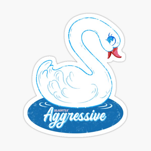 Item preview, Swan is Aggressive designed and sold by Marianne Martin.
