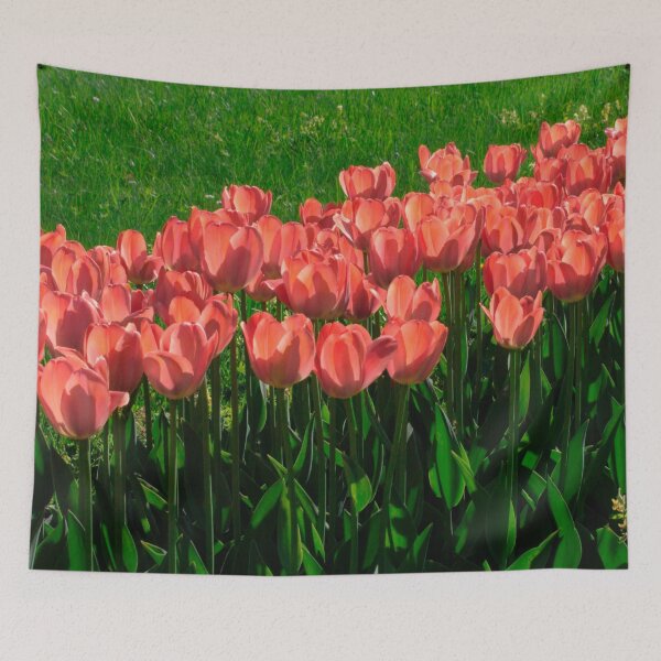 Item preview, red tulips on a background of green foliage designed and sold by nataliavavilina.